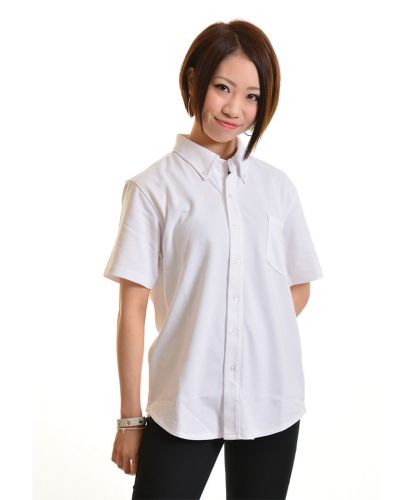 ビズスタイル ニットシャツ/ 01ホワイト Sサイズ レディース 155cm