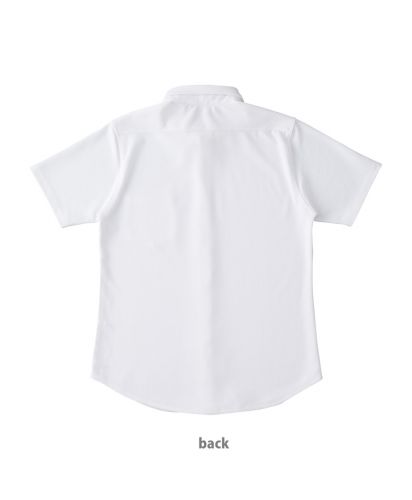 ビズスタイル ニットシャツ/ 01ホワイト back