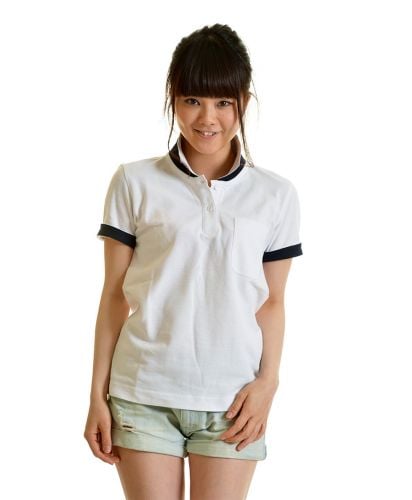 2WAY カラー ポロシャツ/15ホワイト SSサイズ レディース 153cm
