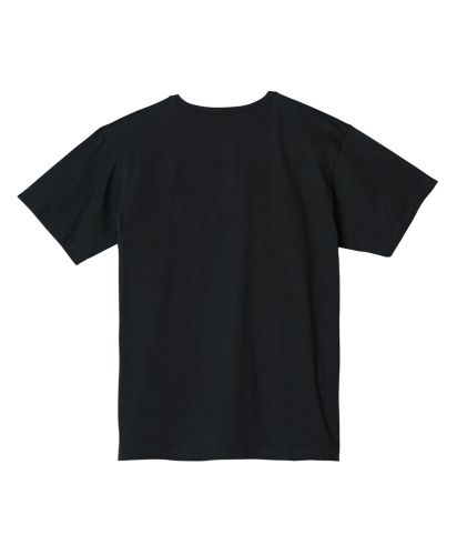 5.6オンス ヘビーウェイトヘンリーネックTシャツ/005ブラック バックスタイル