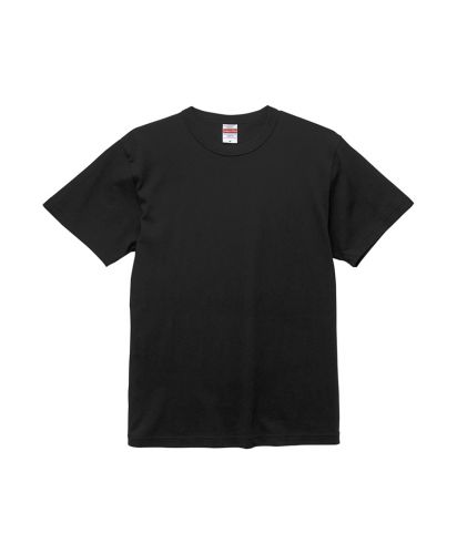 6.0オンス オープンエンドバインダーネックTシャツ 002ブラック