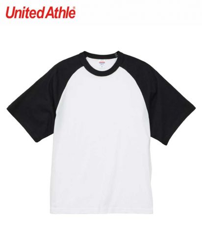 5.6オンス ラグラン Tシャツ/1002 ホワイト／ブラック