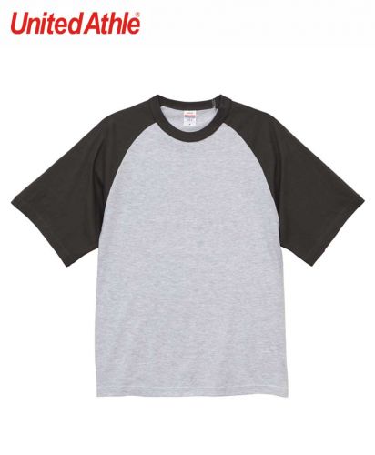 5.6オンス ラグラン Tシャツ/7907 アッシュ/スミ
