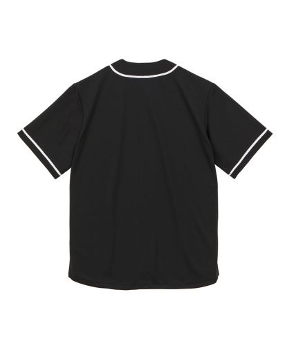  4.1オンス ドライアスレチックベースボールシャツ/ 2001ブラックxホワイト バックスタイル
