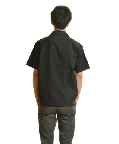 T/Cオープンカラー ショートスリーブシャツ/ブラック Lサイズ メンズ 179cm