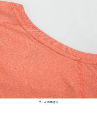 ウィメンズフィットネスストレッチTシャツ/ カラー8810/フライス襟（背面）