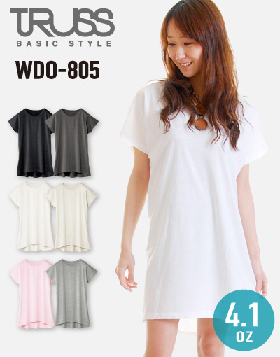 TRUSS( トラス ) レディースドルマンスリーブの Tシャツワンピース (WOD-805) 激安卸通販はこちらからです。