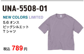  United Athle(ユナイテッドアスレ)の2021年最新とろみカラーが新入荷。抜け感がポイントのビッグTシャツ（UNA-5508-01）卸通販はこちらからです。
