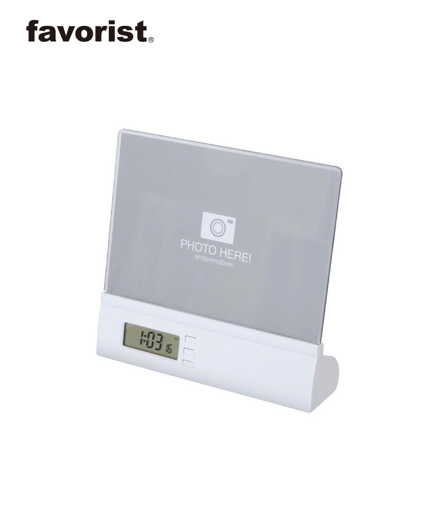 シンプルフォトフレームクロック卸通販 卒業記念品 ノベルティ作成 Favorist フェイバリスト