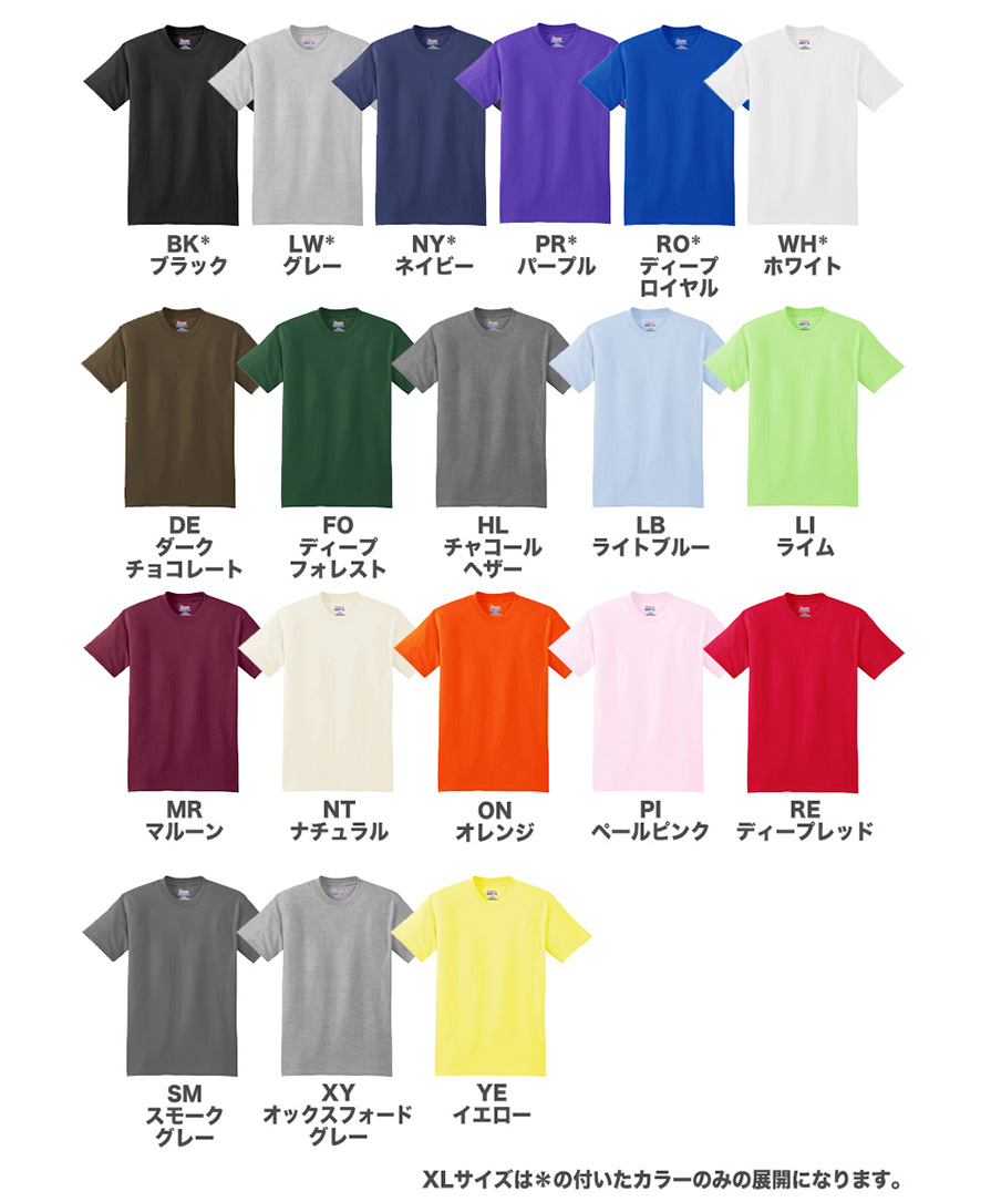 ヘインズ ビーフィTシャツ激安卸通販｜Hanes BEEFY 【オレンジパーム】