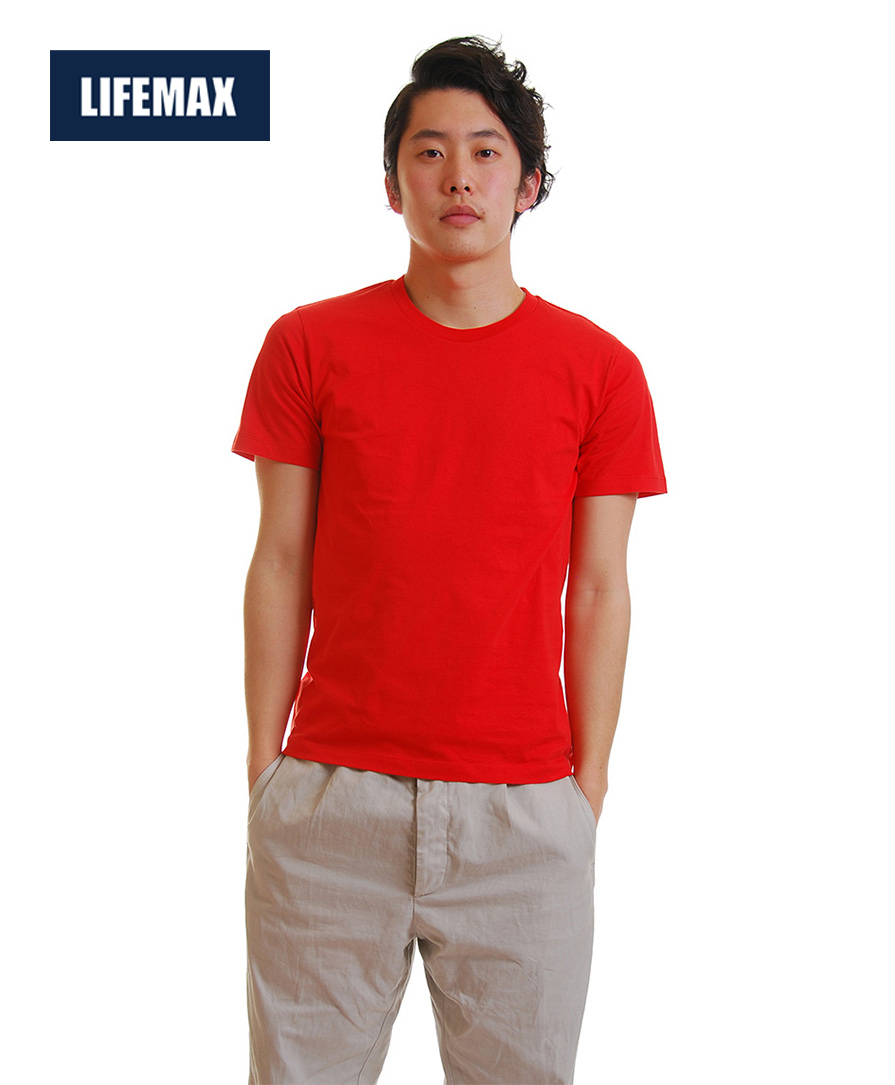 LIFEMAX 5.3ozユーロTシャツ激安通販｜ライフマックスの無地Tシャツ卸売【オレンジパーム】