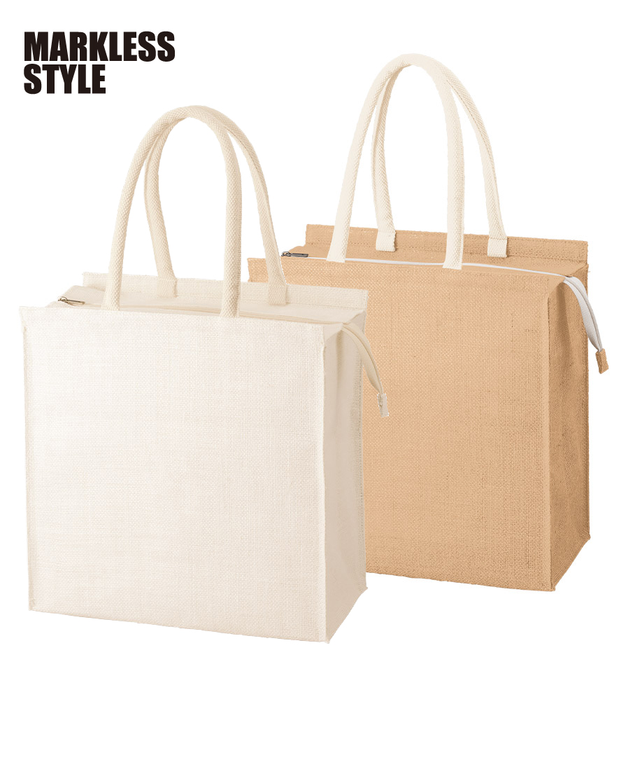 人気のジュート素材の保冷バッグ。大容量サイズでお買い物に便利！