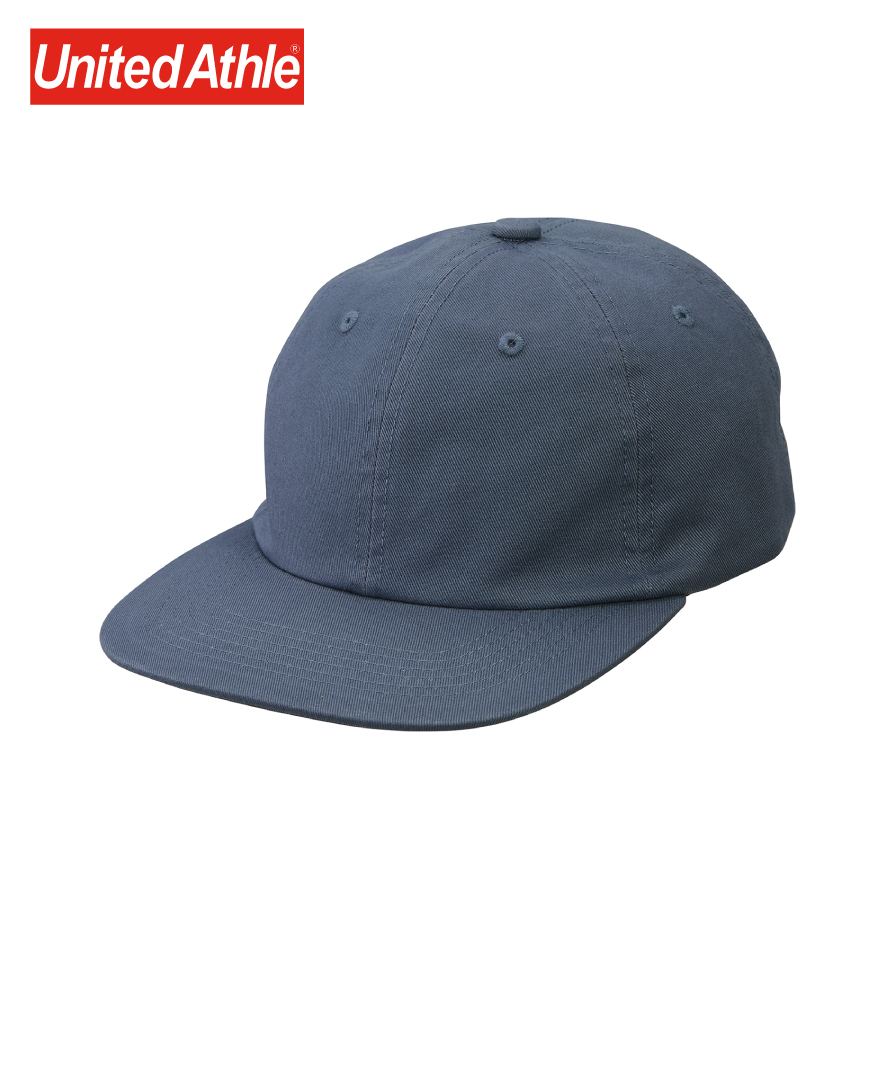 United Athle(ユナイテッドアスレ)コットンアンストラクチャード フラットバイザーキャップ激安卸通販【オレンジパーム】