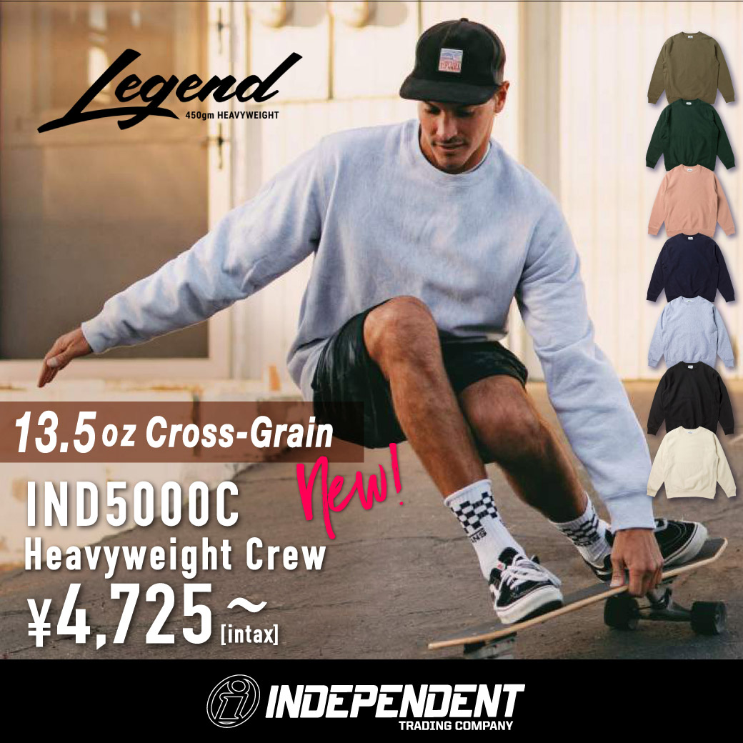 INDEPENDENT(インディペンデント )13.5ozヘビーウェイトスウェットシャツ