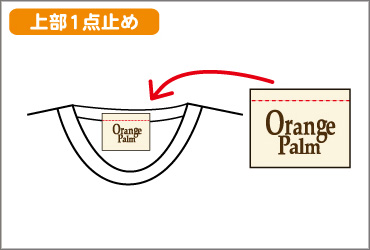 オリジナルネーム取り付け方法｜上部1点止め