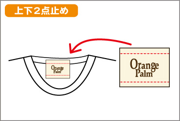 オリジナルネーム取り付け方法｜上下２点止め