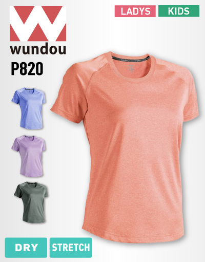 ストレッチ性◎で快適にスポーツを楽しめる【wundou / ウンドウ】ウィメンズフィットネスストレッチTシャツ卸通販