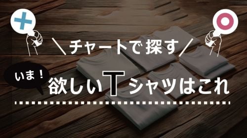 業界最多級の無地Tシャツの中から、お客様のご要望にピッタリのTシャツをわかりやすいチャートを使ってサポート！