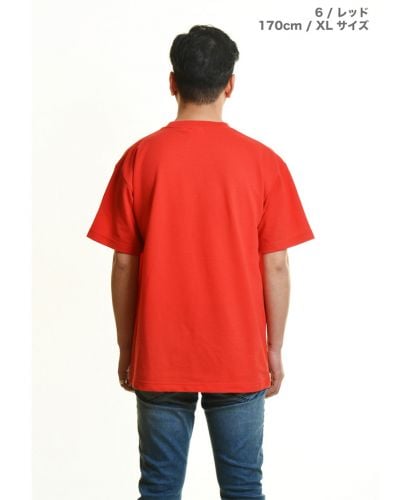 ハニカムTシャツ/06レッド XLサイズ メンズ 170cm