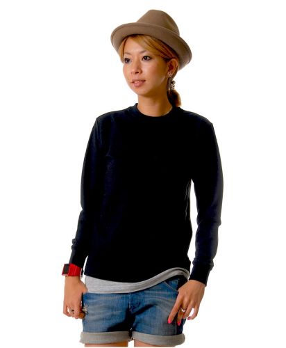 17VergleBee(セブンティーンヴェーグルビー)ハニカム長袖Tシャツ(リブ有り)/02ブラック レディース