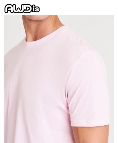 awdis(アウディス)awdis just ts The 100 Tシャツ/BABY PINKモデル着用袖アップ