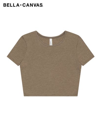 BELLA+CANVAS(ベラ キャンバス)レディース クロップドTシャツ/HO:ヘザーオリーブ