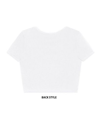 BELLA+CANVAS(ベラ キャンバス)レディース クロップドTシャツ/WH：バックスタイル
