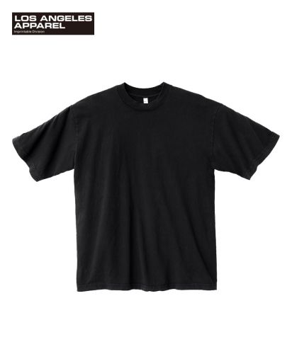 ロサンゼルスアパレル(Los Angeles Apparel)TS/S GARMENT DYE CREW NECK 6.5oz/BK ブラック