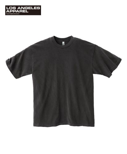 ロサンゼルスアパレル(Los Angeles Apparel)TS/S GARMENT DYE CREW NECK 6.5oz/VBK ヴィンテージブラック