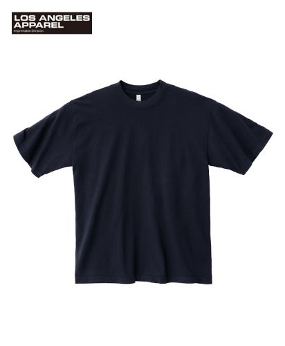 ロサンゼルスアパレル(Los Angeles Apparel)TS/S GARMENT DYE CREW NECK 6.5oz/NY ネイビー