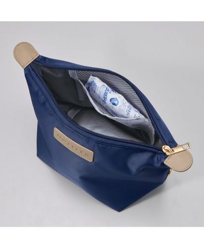 モッテル(MOTTERU)クーラーランチポーチ/断熱クッション材入りの3層構造とメッシュポケットを備え、保冷剤や食品をすっきり収納できます。
