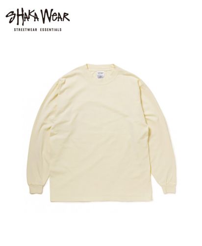 SHAKA WEAR(シャカウェア) SHAKA WEAR 7.5ozガーメントダイロングスリーブTシャツ/ CM クリーム