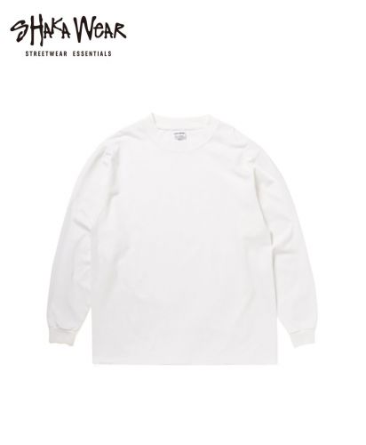 SHAKA WEAR(シャカウェア) SHAKA WEAR 7.5ozガーメントダイロングスリーブTシャツ/WH ホワイト 