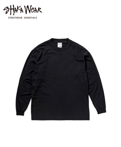 SHAKA WEAR(シャカウェア) SHAKA WEAR 7.5ozガーメントダイロングスリーブTシャツ/ BK ブラック