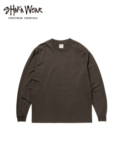 SHAKA WEAR(シャカウェア) SHAKA WEAR 7.5ozガーメントダイロングスリーブTシャツ/ MC モカ