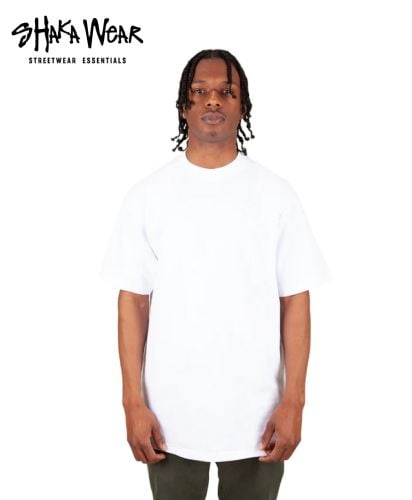 SHAKA WEAR 7.5 OZ MAX HEAVYWEIGHT Tシャツ/WH:ホワイト/MODEL:T183 cm;W75 kg