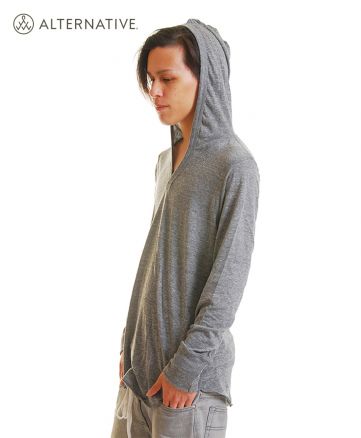 Eco-HeatherユニセックスL/S Hoodie EGエコグレー Sサイズ メンズ 175cm 