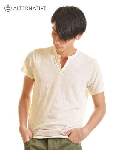 ERILE REEキーネックTシャツ WEウィート Sサイズ メンズ 176cm