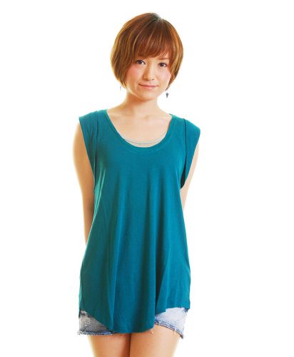 ノースリーブ チュニック JUNIPER TOP AGアデルグリーン Mサイズ レディース 152cm