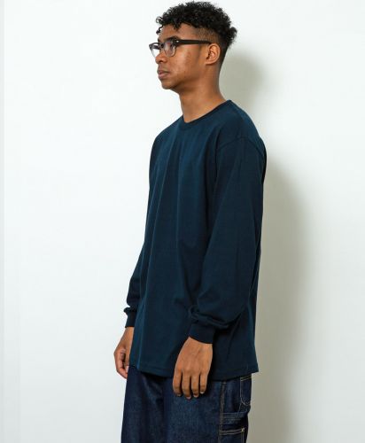 American Apparel 6.0oz 長袖Tシャツ｜26Sトゥルーネイビー:side