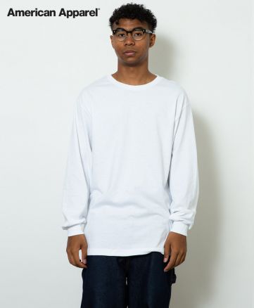 American Apparel 6.0oz 長袖Tシャツ｜00Sホワイト