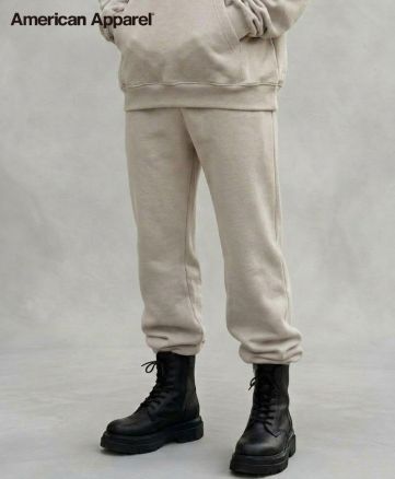 American Apparel (アメリカンアパレル)7.6oz リフレックスフリース ユニセックス スウェットパンツ/モデル着用：0M7ボーン