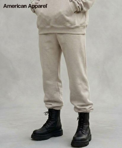 American Apparel (アメリカンアパレル)7.6oz リフレックスフリース ユニセックス スウェットパンツ/モデル着用：0M7ボーン