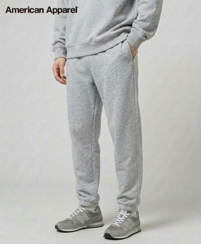 American Apparel (アメリカンアパレル)7.6oz リフレックスフリース ユニセックス スウェットパンツ/モデル着用：18Z ヘザーグレー