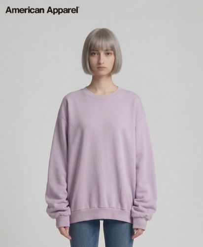 American Apparel (アメリカンアパレル)7.6oz リフレックスフリース ユニセックス スウェットシャツ/モデル着用：0M9 ブラッシュ