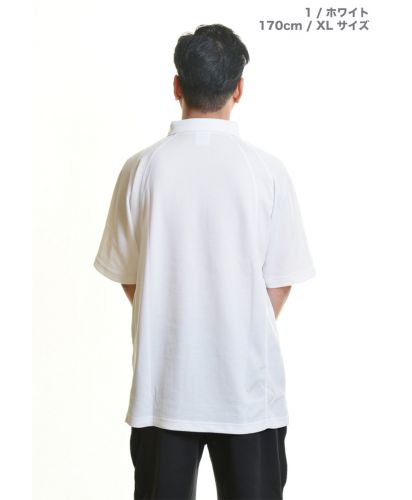 ボタンダウン ポロシャツ/01ホワイト XLサイズ メンズ 170cm