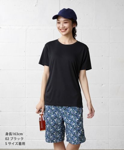 ファンクションドライTシャツ/02ブラック Sサイズ レディースモデル163cm