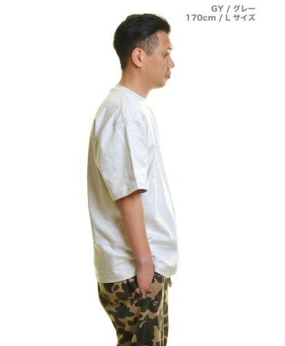 8ozマックスウェイト Tシャツ/GYグレー Lサイズ メンズ 170cm