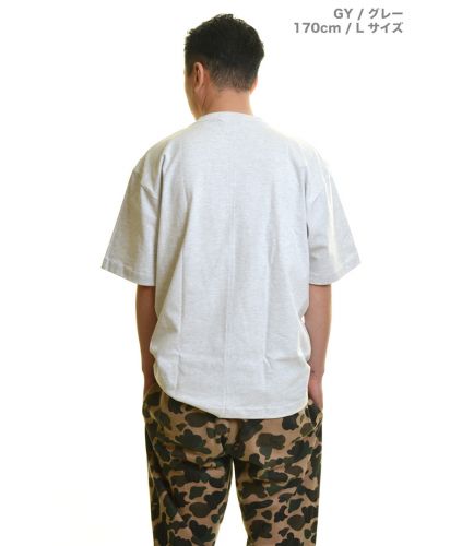 8ozマックスウェイト Tシャツ/GYグレー Lサイズ メンズ 170cm