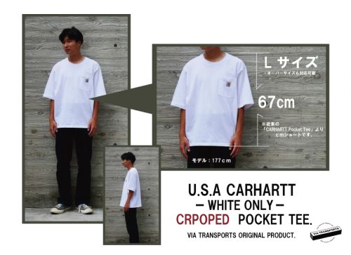 Carhartt K87カスタム クロップドTシャツ /Lサイズ詳細